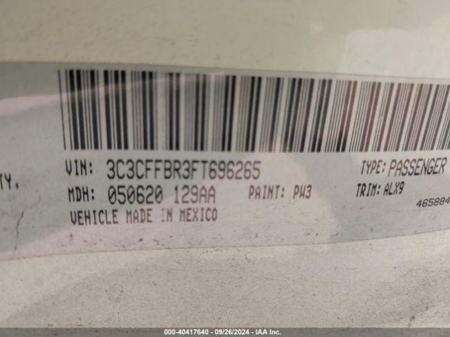 3C3CFFBR3FT696265 Fiat 2015
