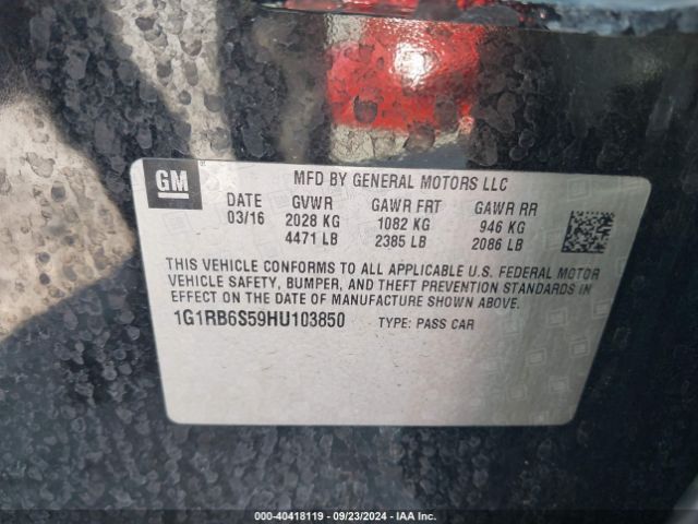 1G1RB6S59HU103850 Chevrolet Volt Premier