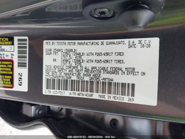 3TYCZ5AN2MT013608 Toyota Tacoma Trd Sport