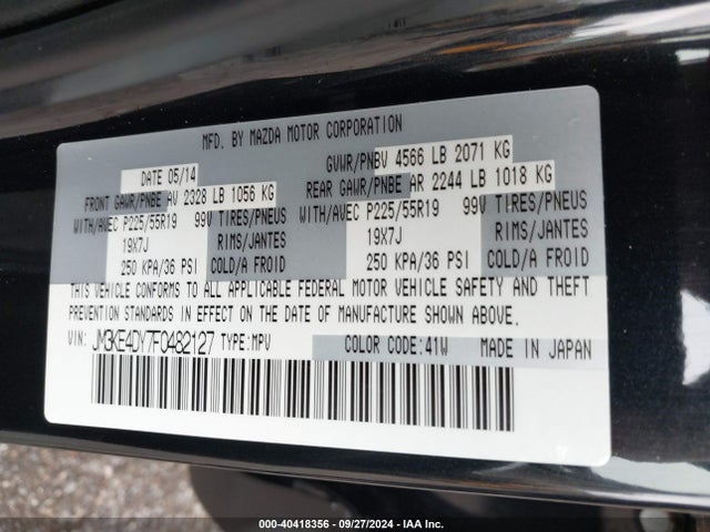 Mazda Cx-5 Grand Touring 2015 JM3KE4DY7F0482127 Image 9