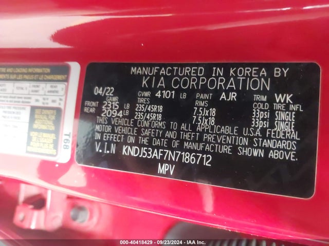 KIA Soul Turbo 2022 KNDJ53AF7N7186712 Image 9