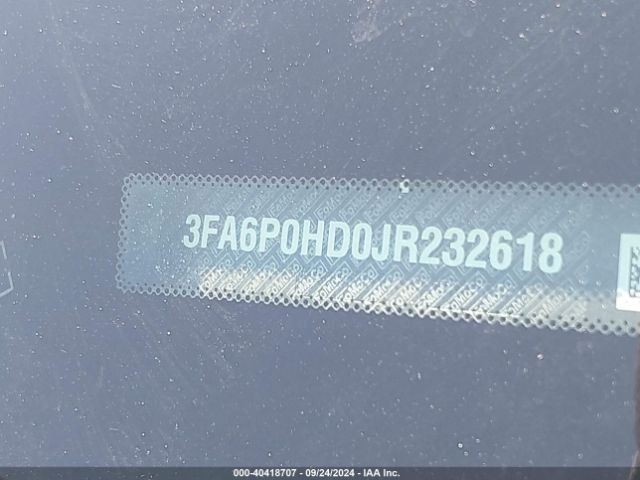 3FA6P0HD0JR232618 Ford FUSION SE