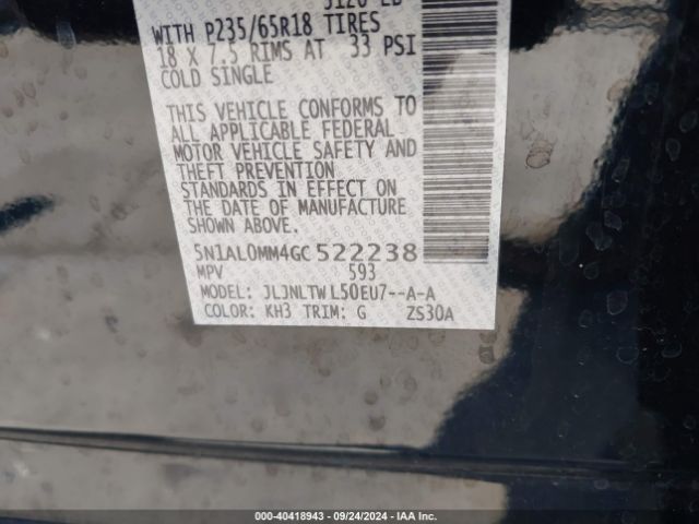 5N1AL0MM4GC522238 Infiniti QX60