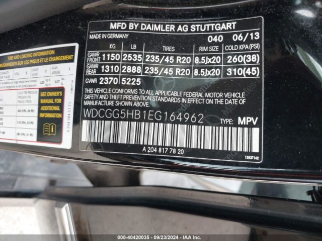 WDCGG5HB1EG164962 Mercedes-Benz GLK 350