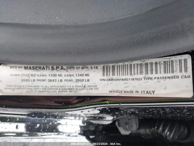 ZAM56RPA4G1187637 Maserati Quattroporte S
