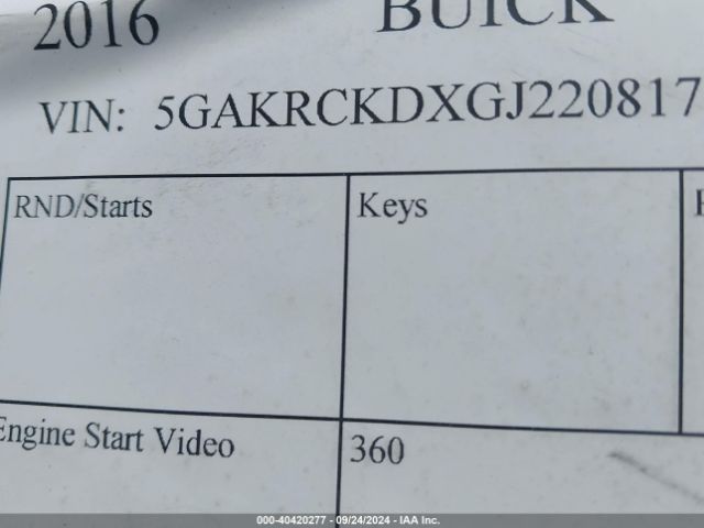 5GAKRCKDXGJ220817 Buick Enclave Premium