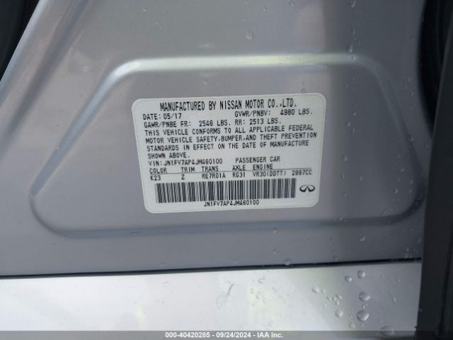 JN1FV7AP4JM460100 Infiniti Q50 3.0t Red Sport 400