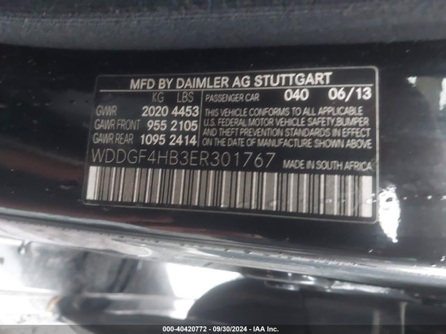 WDDGF4HB3ER301767 Mercedes-Benz C 250 Luxury/sport