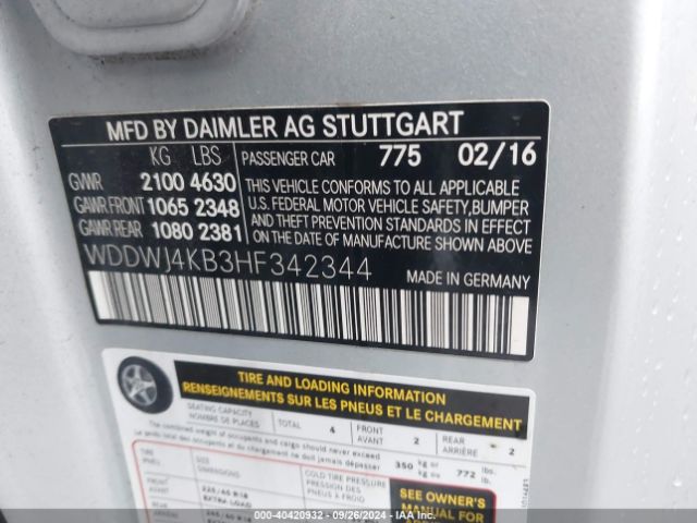 WDDWJ4KB3HF342344 Mercedes-Benz C 300 4matic