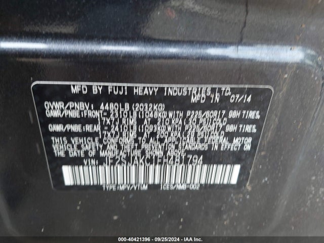 Subaru Forester 2.5i Limited 2015 JF2SJAKC1FH481794 Image 9
