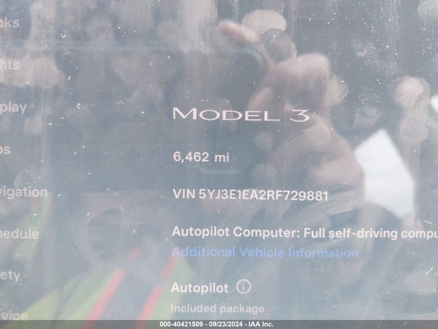 2024 TESLA MODEL 3 5YJ3E1EA2RF729881 Photo 6