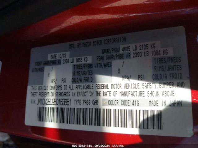 JM1CW2BL9E0163851 Mazda Mazda5 Sport