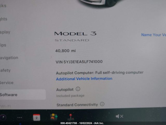 5YJ3E1EA5LF741000 Tesla Model 3 Standard Range Plus Rear-wheel Drive/standard Range Rear-wheel Drive