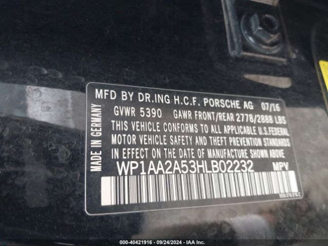 WP1AA2A53HLB02232 Porsche Macan