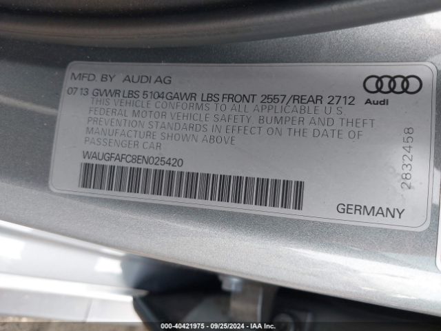 WAUGFAFC8EN025420 Audi A6 2.0t Premium