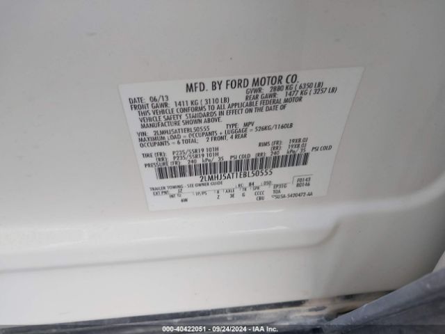 2LMHJ5AT1EBL50555 Lincoln Mkt Ecoboost