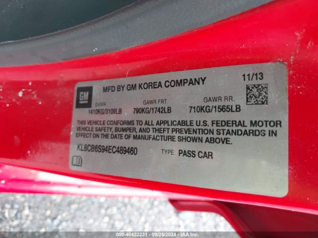 KL8CB6S94EC489460 Chevrolet Spark Ls Auto