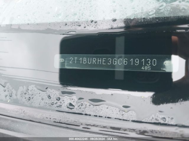 2T1BURHE3GC619130 Toyota Corolla S Premium