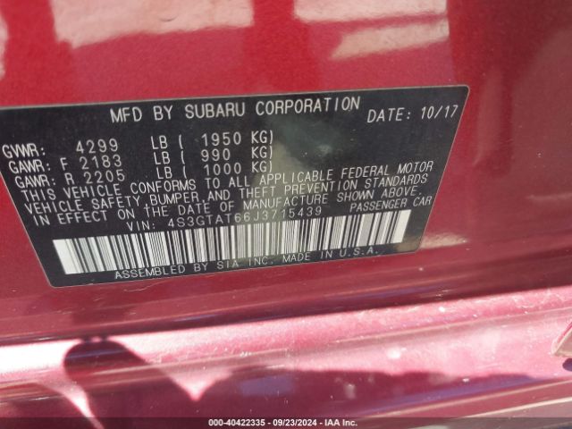 4S3GTAT66J3715439 Subaru Impreza 2.0i Limited