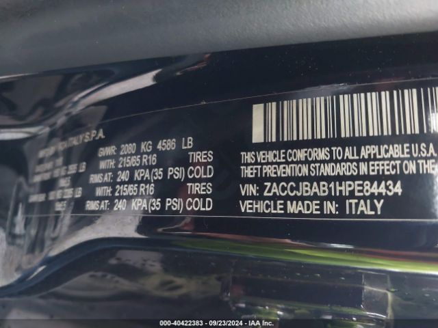ZACCJBAB1HPE84434 Jeep Renegade Sport 4x4