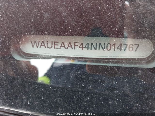 WAUEAAF44NN014767 Audi A4 Premium Plus 45 Tfsi S Line Quattro S Tronic