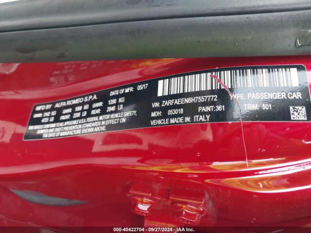 ZARFAEEN6H7557772 Alfa Romeo Giulia Ti Awd