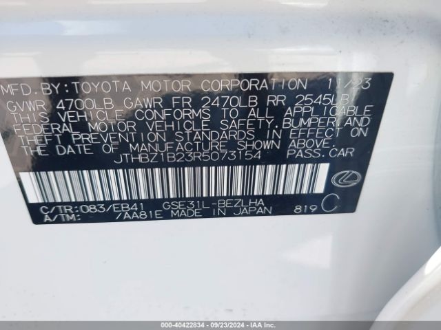 JTHBZ1B23R5073154 Lexus Is 350 F Sport Design