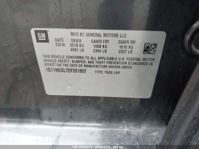 1G11H5SL7EF261897 Chevrolet Malibu 1lz