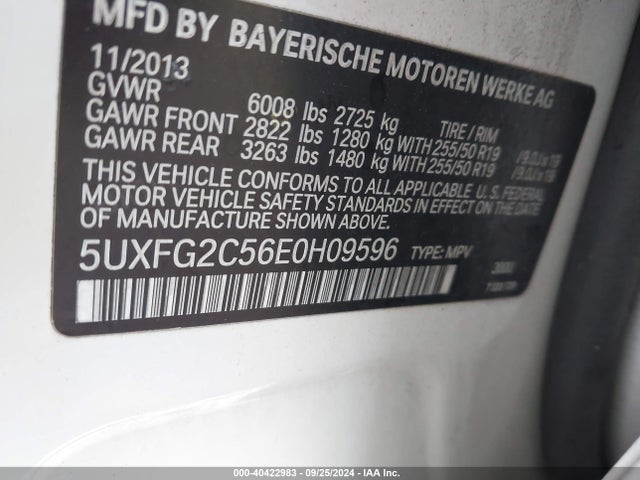 5UXFG2C56E0H09596 BMW X6 Xdrive35i