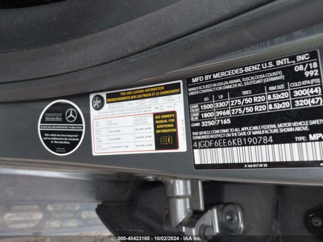 4JGDF6EE6KB190784 Mercedes-Benz Gls 450 4matic