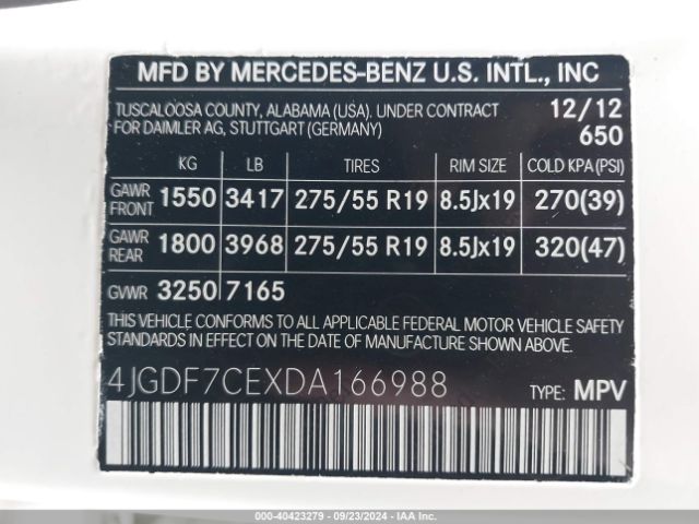 2013 MERCEDES-BENZ GL 450 4JGDF7CEXDA166988 Photo 8