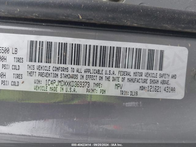 1C4PJMDXXKD369373 Jeep Cherokee Limited 4x4
