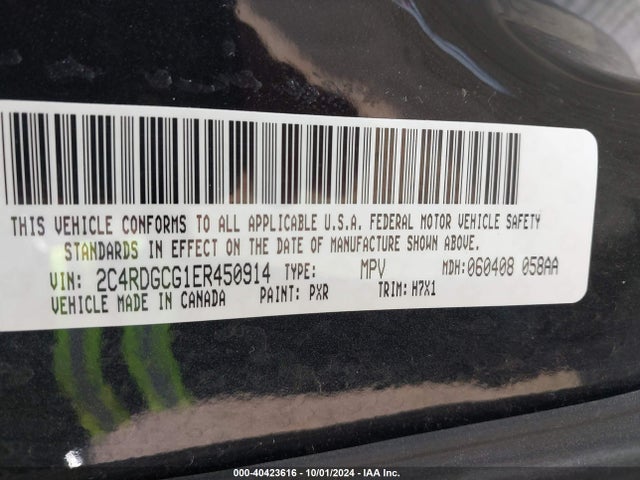 Dodge Grand Caravan Sxt 2014 2C4RDGCG1ER450914 Image 9