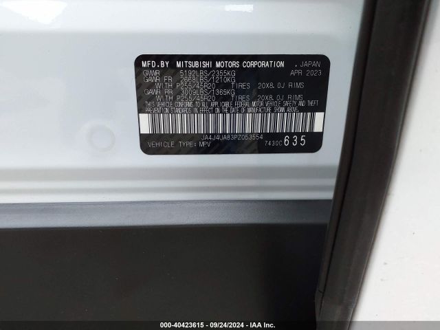 JA4J4UA83PZ053554 Mitsubishi Outlander Se 2.5 S-awc
