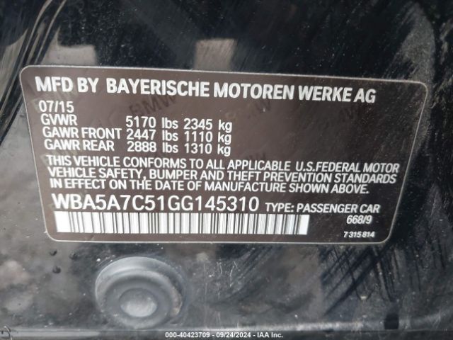 WBA5A7C51GG145310 BMW 528i Xdrive