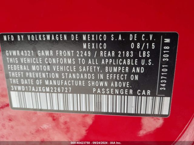 3VWD17AJXGM226727 Volkswagen Jetta 1.8t Sport