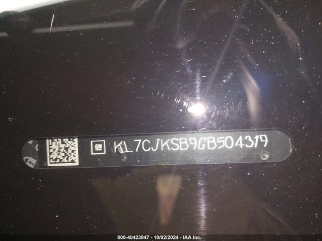 KL7CJKSB9GB504319 Chevrolet Trax 1ls