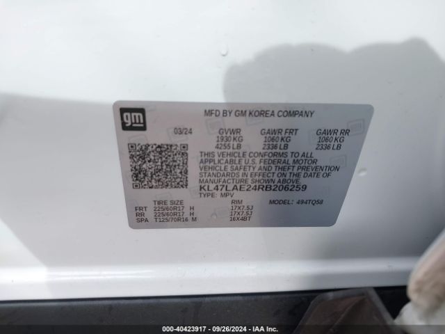 KL47LAE24RB206259 Buick Envista Preferred Fwd