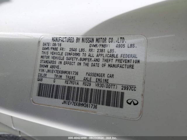 JN1EV7EK8HM361736 Infiniti Q60 3.0t Premium