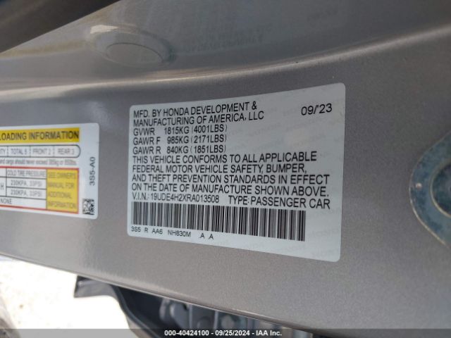 19UDE4H2XRA013508 Acura Integra