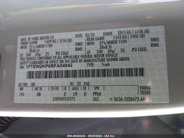 1FTEW2KP6RFA54942 Ford F-150 Stx