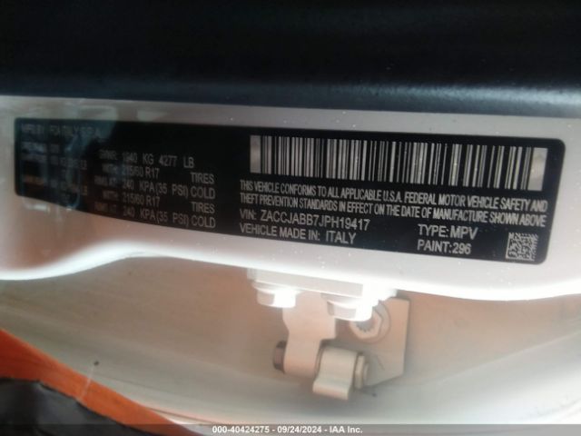 ZACCJABB7JPH19417 Jeep Renegade Latitude Fwd