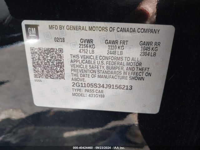 2G1105S34J9156213 Chevrolet IMPALA 1LT