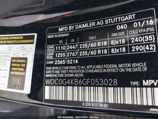 WDC0G4KB6GF053028 Mercedes-Benz Glc 300 4matic