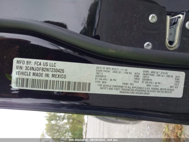 Jeep Compass Latitude Lux 4x4 2022 3C4NJDFB2NT230426 Image 9