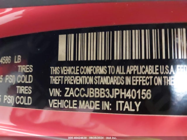 ZACCJBBB3JPH40156 Jeep Renegade Latitude 4x4