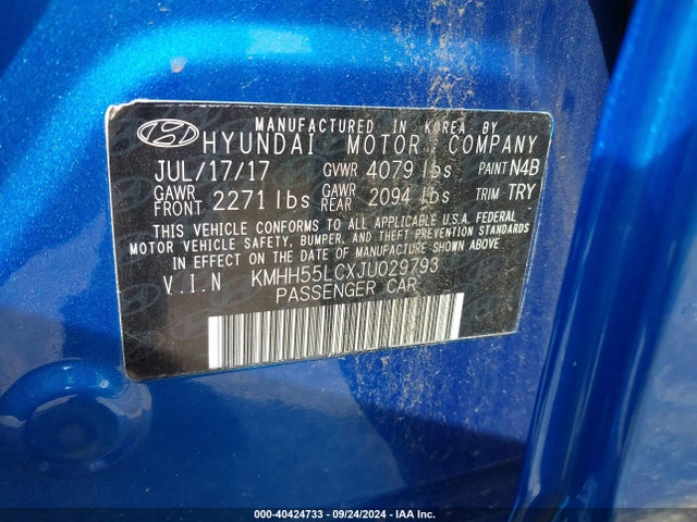 KMHH55LCXJU029793 Hyundai Elantra Gt Sport
