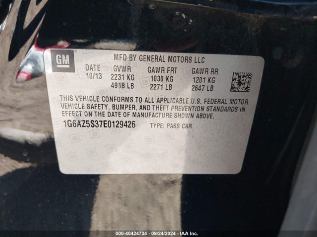 1G6AZ5S37E0129426 Cadillac Cts Premium