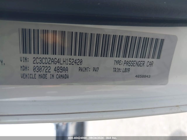 Dodge Challenger Sxt 2020 2C3CDZAG4LH152420 Image 10
