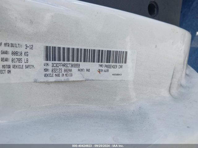 2012 FIAT 500 3C3CFFAR5CT303959 Photo 8